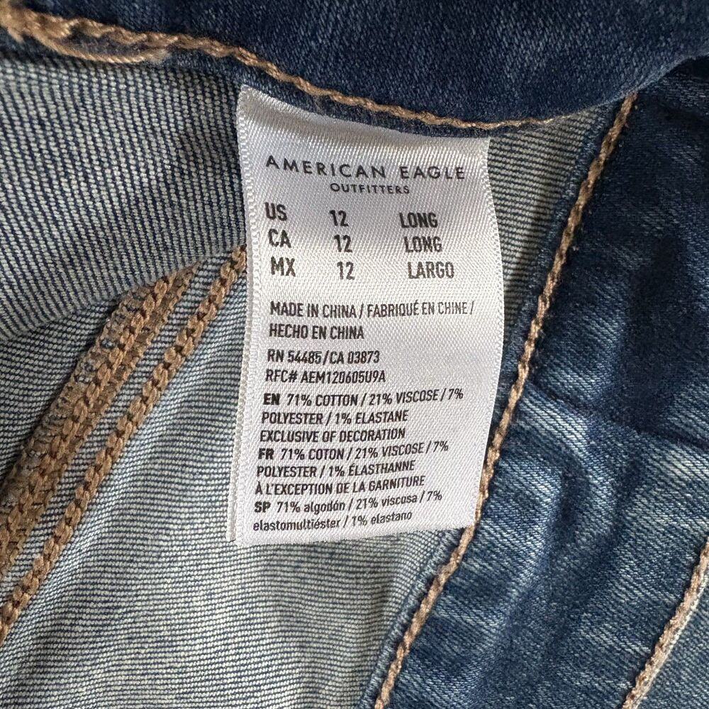 American Eagle Unique Beyonce Kntry Radio High Rise 12 Tall Flare Stretch Jeans - Picture 6 of 8